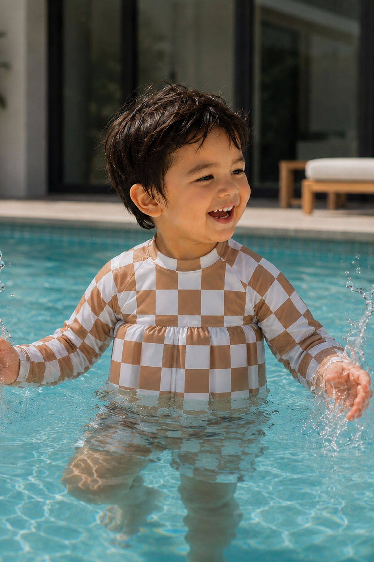 Checkmate Mocha – Long Sleeve