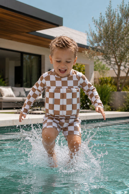 Checkmate Mocha – Long Sleeve